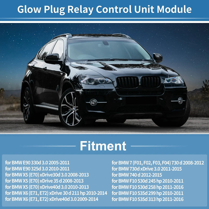BMW X6 E71 xDrive40d Glow Plug Relay Control Module (2009-2014)