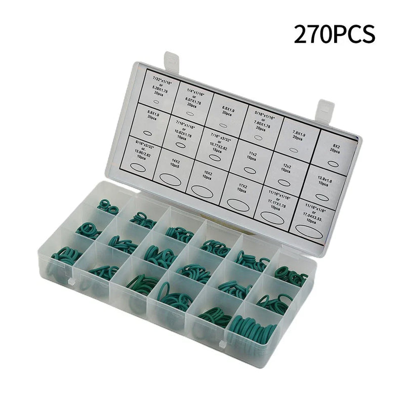 Car A / C System Compressor O-Ring Kit 270Pcs 18 Sizes