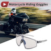 1 Pc Motorcycle Riding Goggles Light Gray Lens Gray Frame PC Cycling Sunglasses