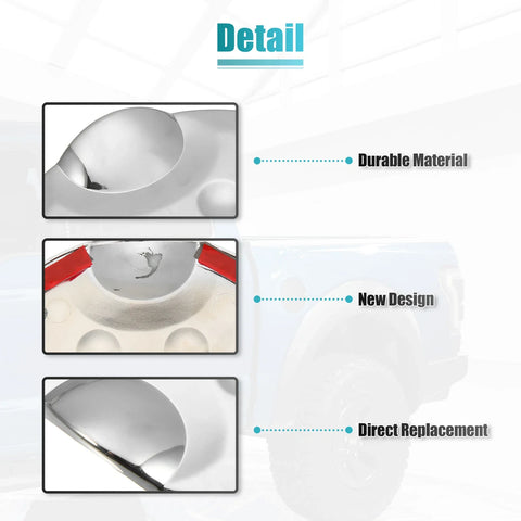 Ford F-150 Chrome Plated Fuel Tank Filler Cap Cover (2004-2023)