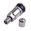 Car 4x Stainless Steel Tubeless Tire Valve Stems with Dust Caps