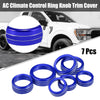 Ford F-150 7 x Blue AC Climate Control Ring Knob Trim Covers (2021-2022)