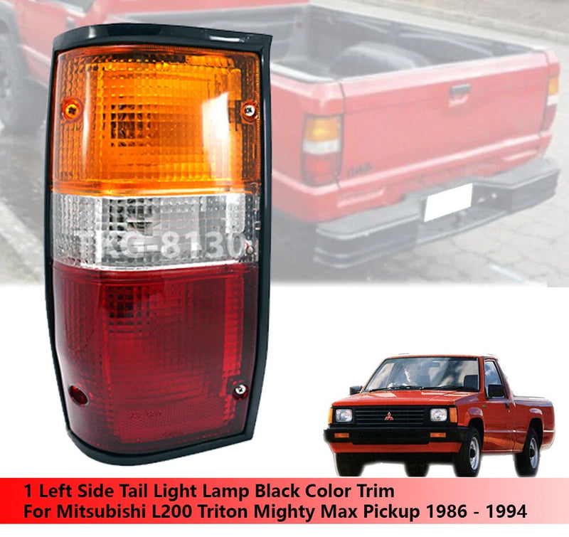 Mitsubishi L200 Left Tail Light Lamp Black Trim (1986-1994)