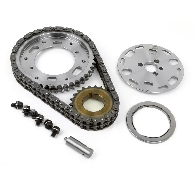 Chevy SBC 350 Double Roller  Adj Billet Steel Timing Chain