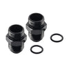Black Aluminum AN10 Flare to 8AN ORB Male Fitting Adapter w/ O-Rings