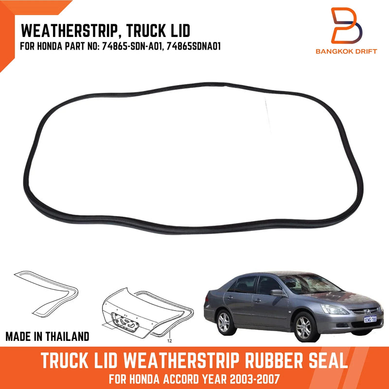 Honda Accord CM5 CM6 Trunk Lid Rubber Weatherstrip Seal (2002-2006)