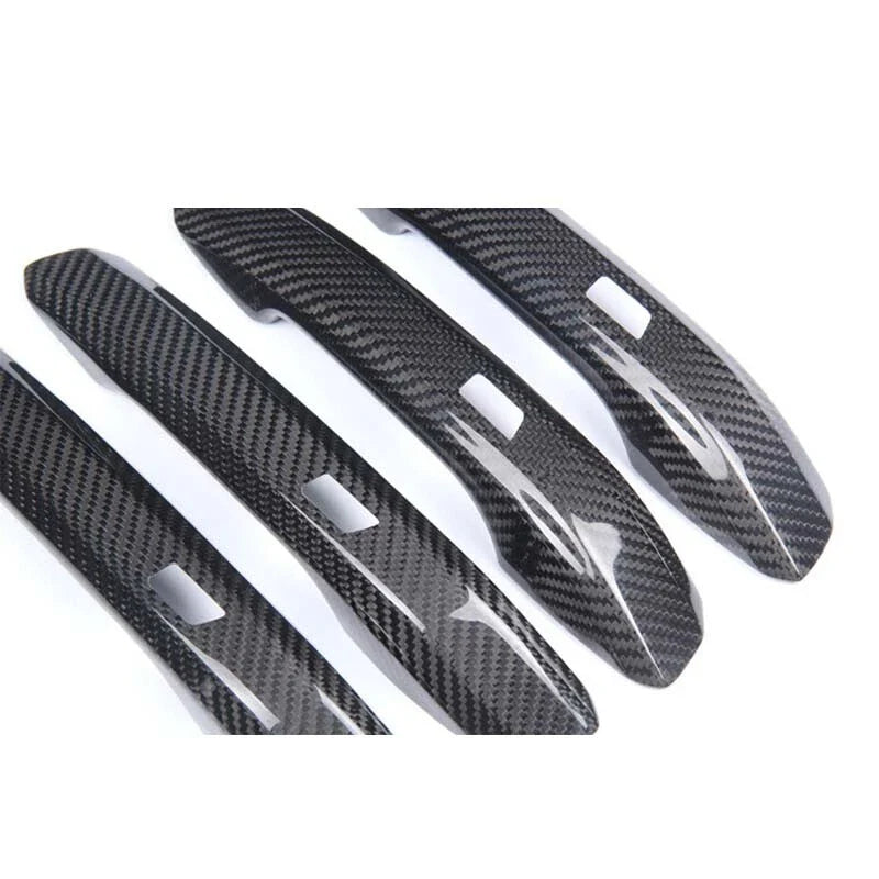 Audi A4 RS4 B9 2018-2022 Carbon Fiber Exterior Door Handle Bezel Cover Fit