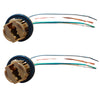 Cars T20 7443 Filament Wedge Stop Light Socket 2 x Connector (2010–2024)