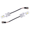 H3 White LED Fog Light Bulbs with Connector Harness (12V-24V)