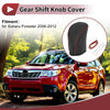 Subaru Forester (2006-2012) - Black Brown Faux Leather Car Gear Shift Knob Cover