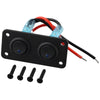 Car Marine 12V 2 Gang Toggle Rocker Switch Panel Blue LED Light