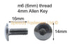 Suzuki GSX-R 10x Stainless Motorcycle Fairing Bolts m6 x 16mm
