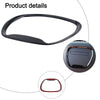Car Steering Wheel Cover Sticker Black Carbon Fiber ABS