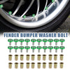 Motorcycle 20pcs M6 Fender Washer Bolt Rivet Nut Fastener