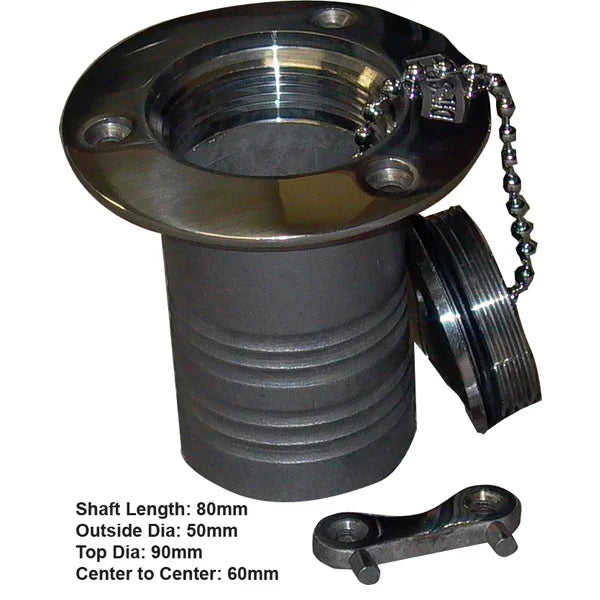 Boat / Marine / Mining - Stainless Steel 50mm Diesel Fuel Filler