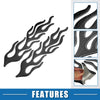 Motorcycle Universal 3D Gas Tank Decal 10.12''x4.80'' Tank Pad Sticker Black
