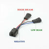2 x H9/H11 to H4 3-Prong Female Dual Beam Headlight Splitter Harness Adapter