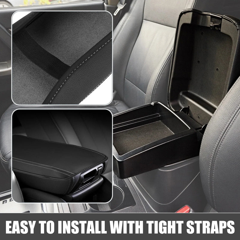 Ford Bronco Sport 2020-2023 Black White Stitching Auto Center Console Pad