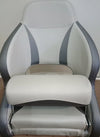 Admiral Flip Up Bucket Boat Seat Dark Grey & Light Grey Carbon Fibre Look