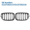 BMW 1 Series 1 Pair Front Upper Bumper Grille Matte Black (2011-2014)