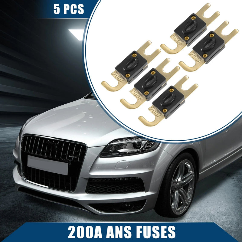 Car & Motorcycle Brass 5 x ANS 200A Fuse Bolt-On