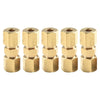 Vehicle 3/16 Inch Brass Inverted Flare Union Compression Fitting, 5 x Set