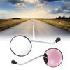 M8 Motorcycle Handlebar Silver Tone Pink Iron Rear View Mirrors