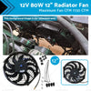 Engine Bay Cooling - Black 12" Universal Push Pull Radiator Fan (All Years)