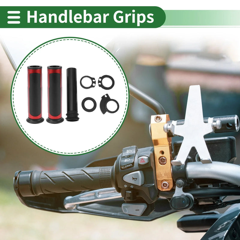 Motorcycle 7/8" 22mm Hand Grips Cover Diamond Pattern