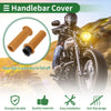 Motorcycle 25mm Motorcycle Hand Grips TPU Yellow Brown
