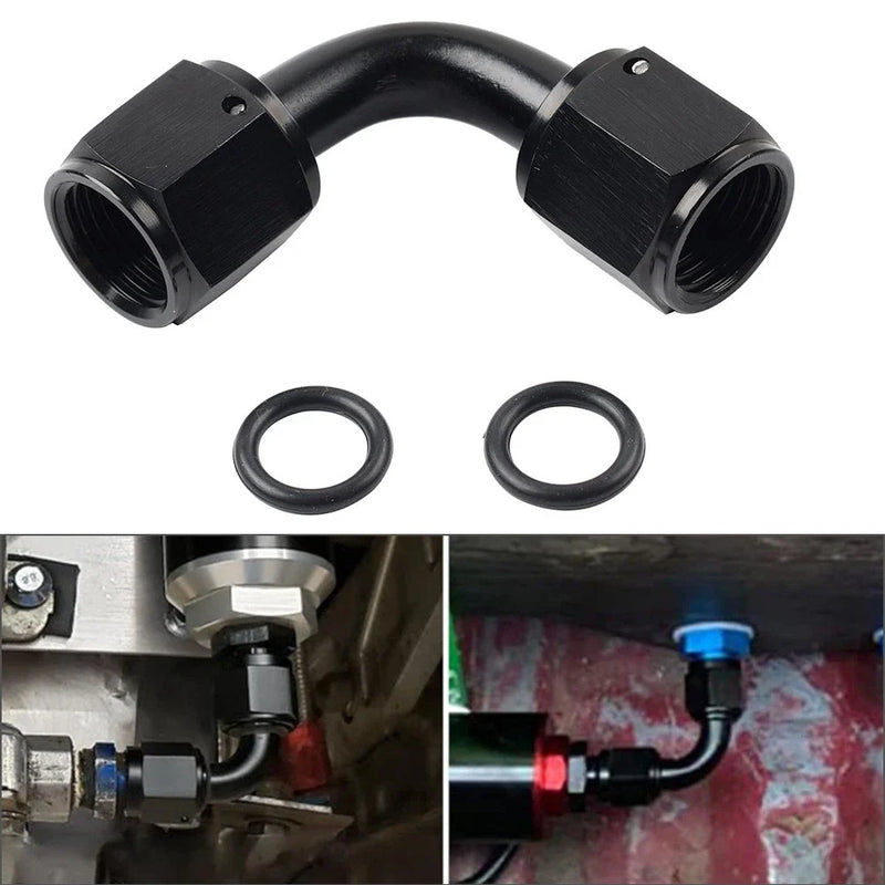 6AN - Clean & Tidy Design 90 Degree Swivel Coupler Union Fitting Adapter