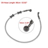 Motorcycle Brake Clutch Oil Hose 60cm 23.62" Banjo Bend Silver Tone