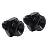 Black Aluminum AN6 Flare to 6AN ORB Male Fitting Adapter w/ O-Rings