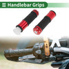 Motorcycle 7/8" Hand Grips Covers Kit Aluminum Red