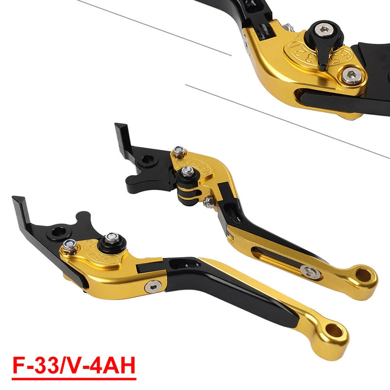 Honda CBR600RR CBR1000RR Gold Extendable Brake Clutch Levers (07-22)