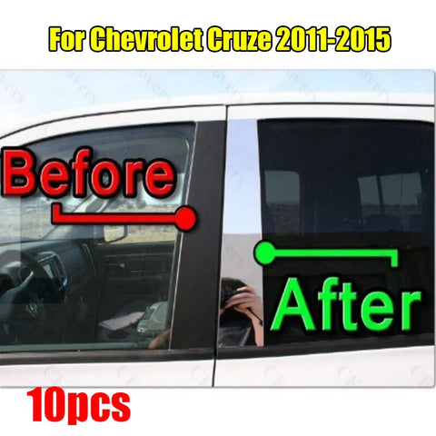 Chevrolet Cruze 10x Chrome Pillar Trim Door Cover Mirrored Post (2011–2015)