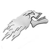 Motorbike Motorcycle Tank Car 1 Pair Sliver Flaming Skull 3D Sticker Decal