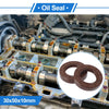 Oil Seal 30x50x10mm Rotary Shaft Seal FKM Rubber Brown 2 x