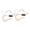 Car Headlight Retrofit 60MM 2 x White Amber Switchback LED Halo Rings