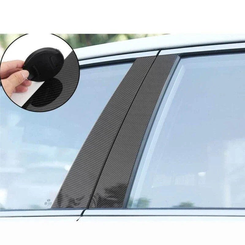 TOYOTA RAV4 CARBON CAR WINDOW PILLAR POSTS TRIM COVER MOLDING (2013–2018)