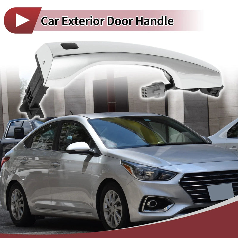 Hyundai Elantra Front Left (2011-2016) Silver Tone Car Door Handle Grip