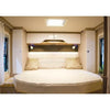 Caravan Boat Bulkhead Light LED with USB Outlet Chrome/White