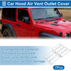 Jeep Gladiator JT (2020-2024) 7 x ABS Silver Hood Air Outlet Vent Cover Trim