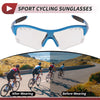 Motorcycle Set Riding Goggles Clear Lens Blue Frame PC TPU
