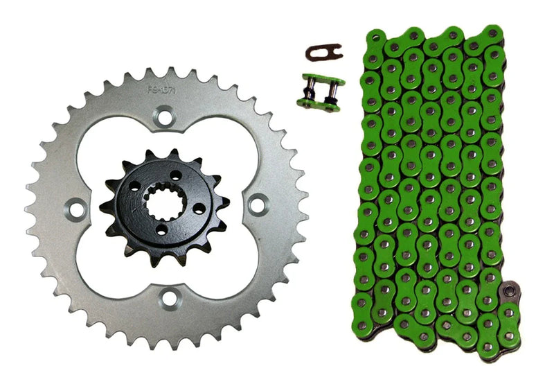 Honda TRX400EX / TRX400X Green 520x94 O-Ring Chain & 14/39Sprockets (2005–2014)