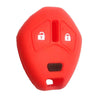 Mitsubishi Outlander Mirage Lancer Red Silicone Smart Key Case Cover (2013-2023)