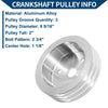 Chevy SBC Small Block Triple-Groove Short Water Pump Crank Pulley