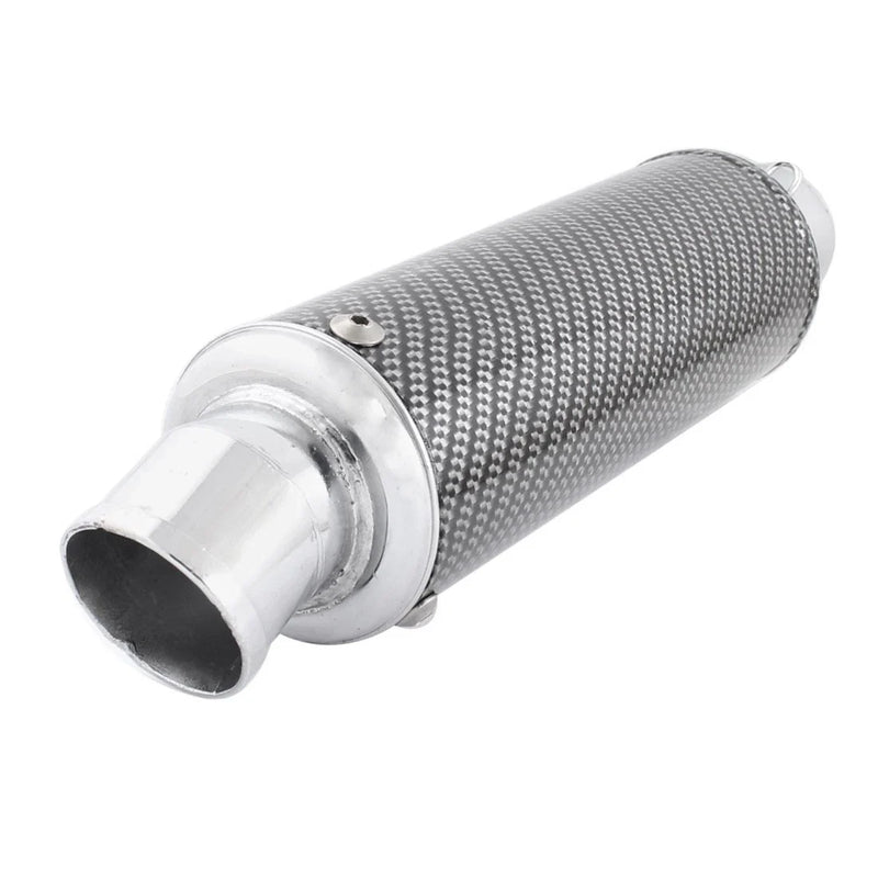 Motorcycle Exhaust Muffler Pipe 2" Inlet Dia Round Tip Tail 35cm Length