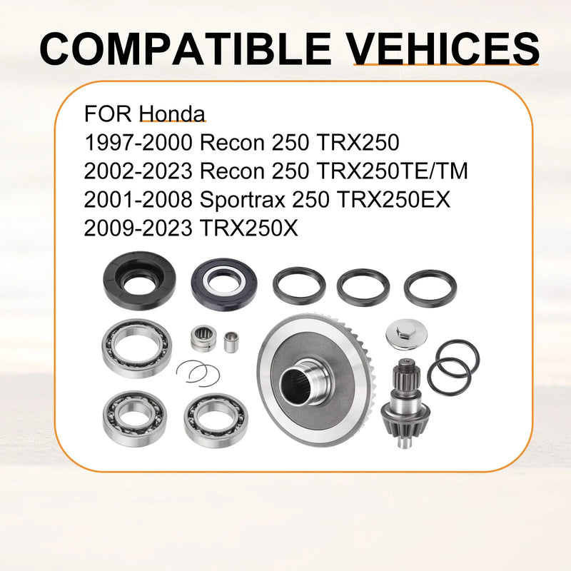 Honda Sportrax 250 TRX250EX 2001-2008 Rear Differential Rebuild Kit