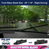 Citroen C3 III 26" 16" Front Windshield Wiper Blades (2009-2016)